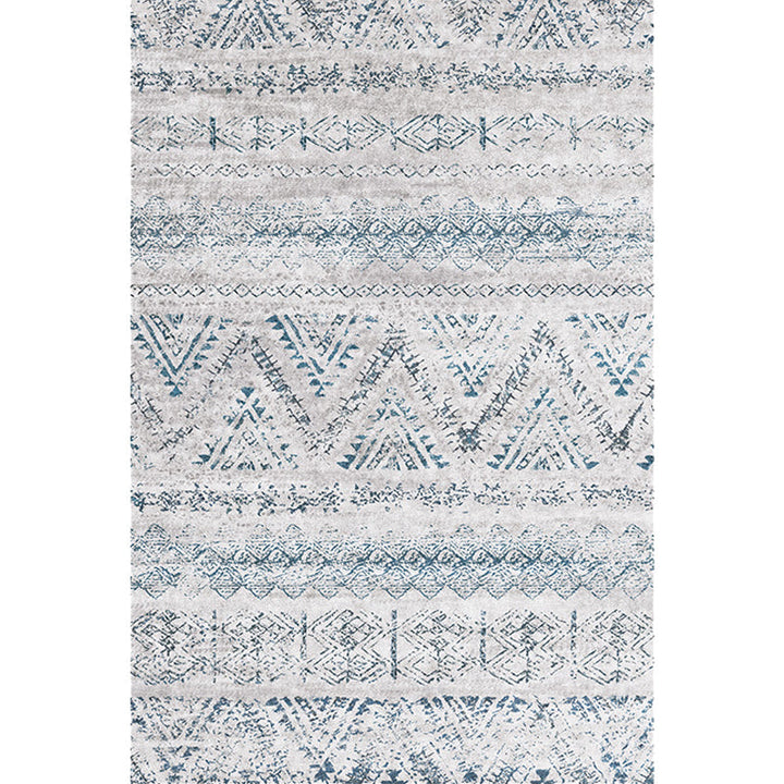 BowLift | Retro striped pattern rug gray polyester washable pet-friendly non-slip rug for living room
