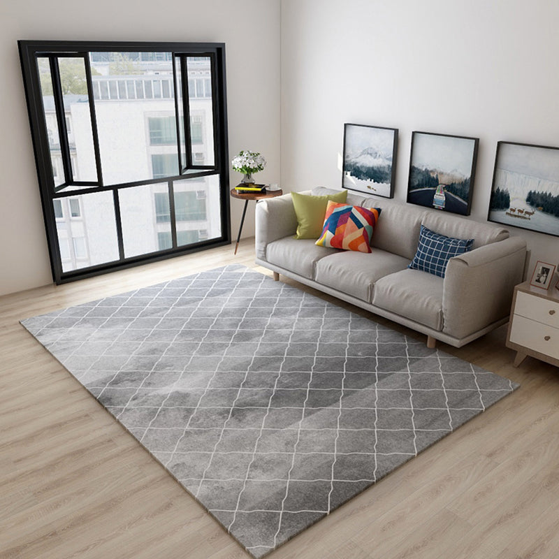 Black and gray modernism rug polyester striped pattern rug pet-friendly washable non-slip backing rug for decoration | Bowlift