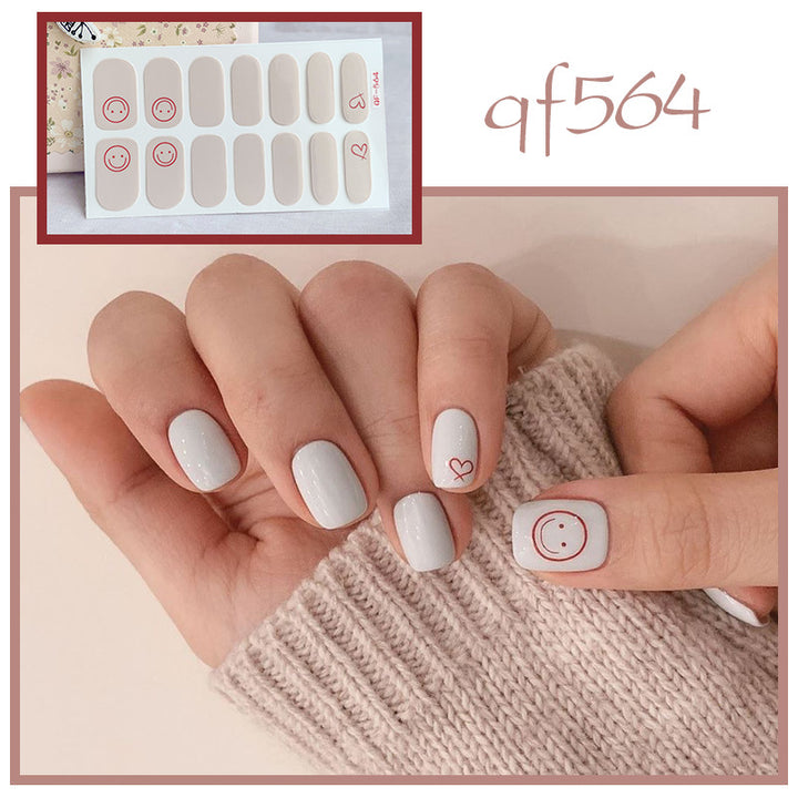 Artificial nail art with smileys and hearts Bowlift