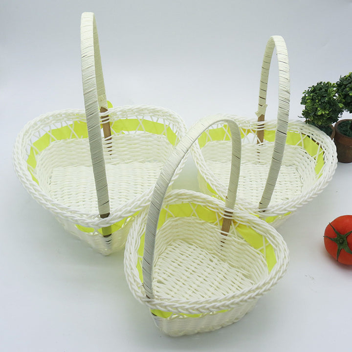 Women's Heart Shape Decorative Basket Bowlift