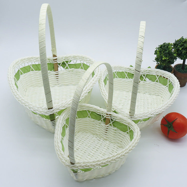 Women's Heart Shape Decorative Basket Bowlift