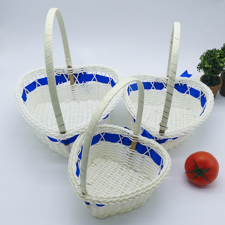Women's Heart Shape Decorative Basket Bowlift