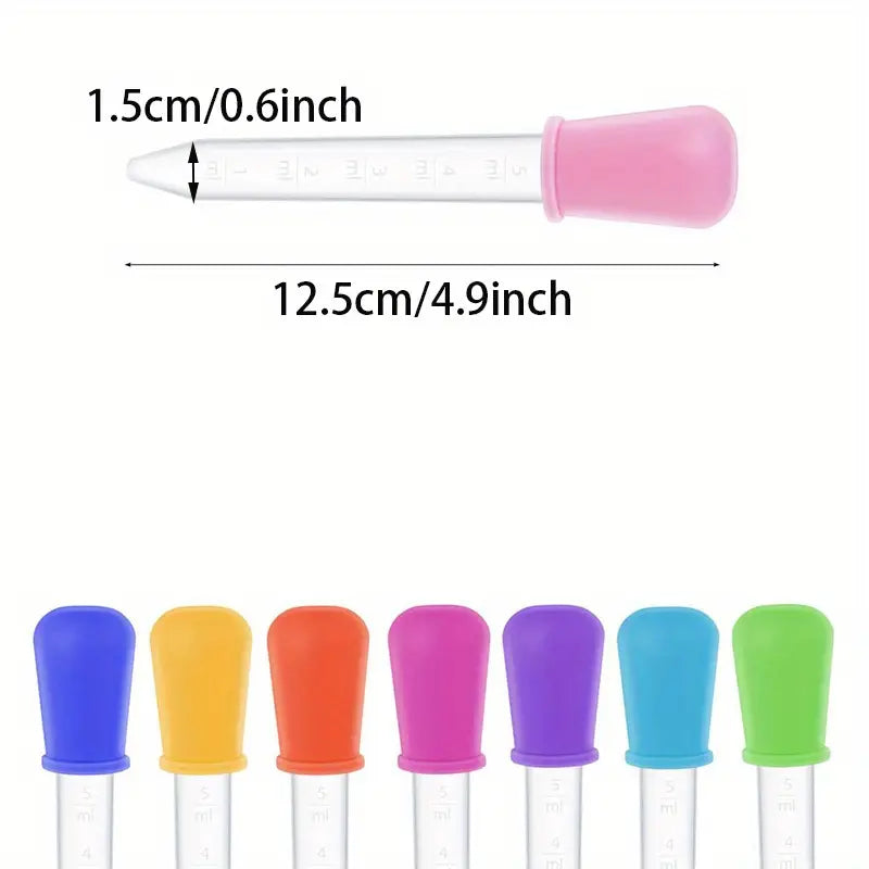 BowLift | 10-Pack Colorful Silicone Eye Droppers – Crafting, Making Gummies, Candy Molds