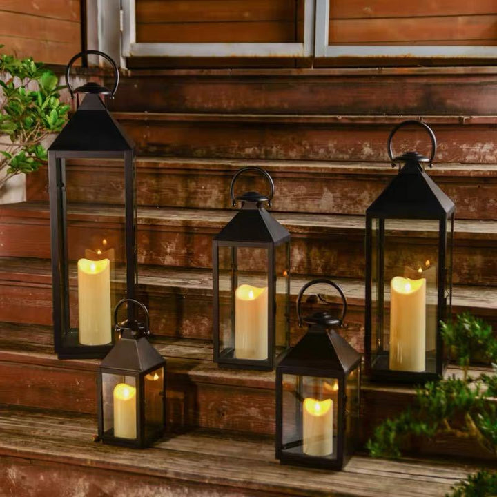 Multi-Size Metal and Glass Lantern Collection Bowlift