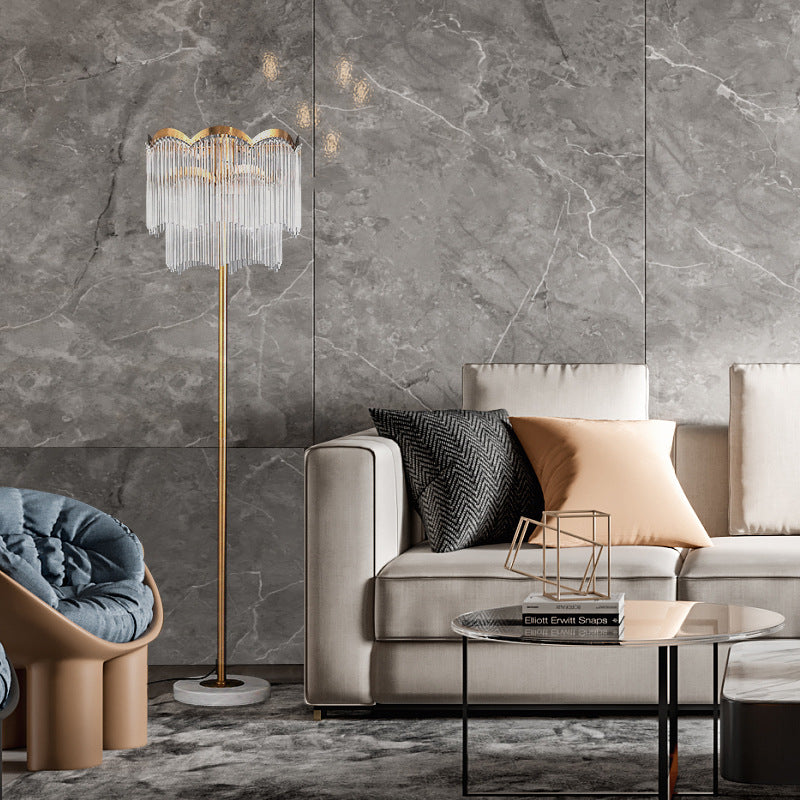 Modern Crystal Glass Floor Lamp