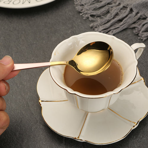 Elegant Gold-Plated Serving Spoon Bowlift