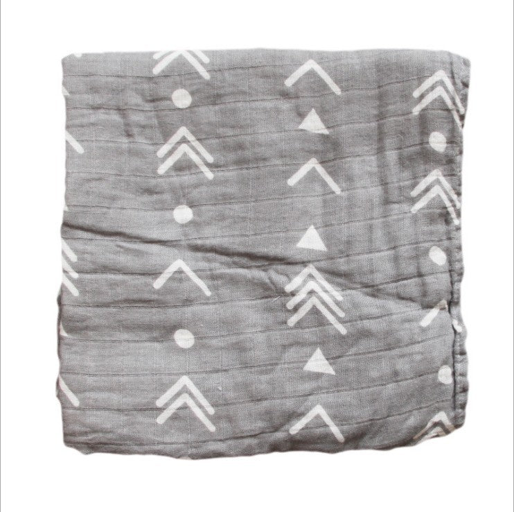 Cute Patterned Muslin Swaddle Blanket Bowlift