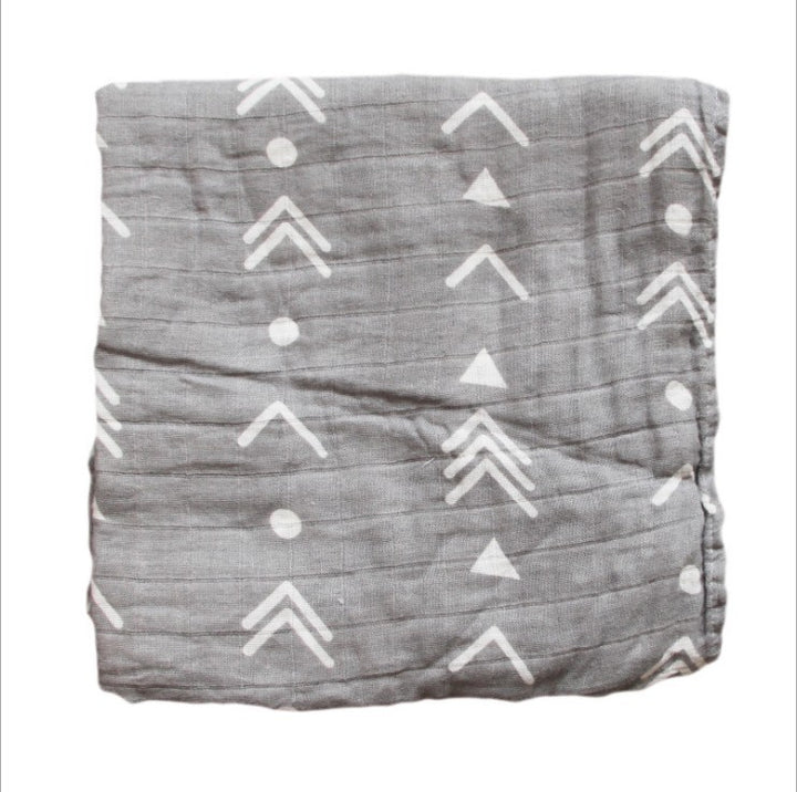 Cute Patterned Muslin Swaddle Blanket Bowlift