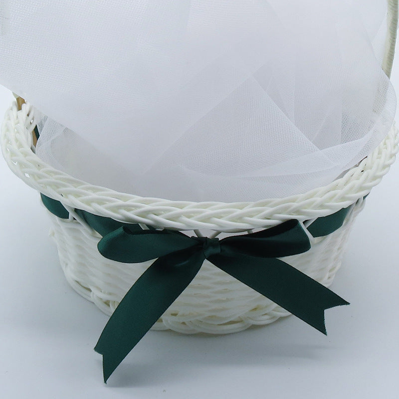 Ladies Wedding Basket with Satin Ribbon Bowlift