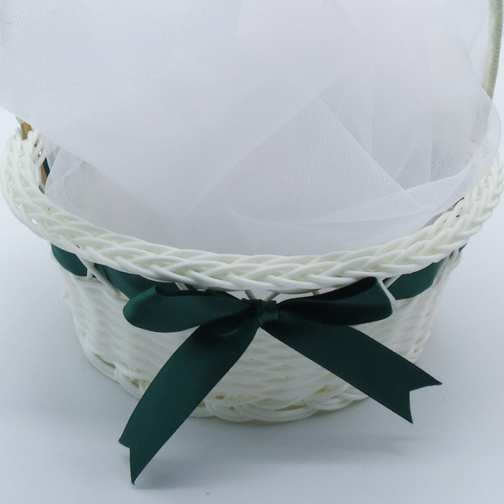 Ladies Wedding Basket with Satin Ribbon Bowlift