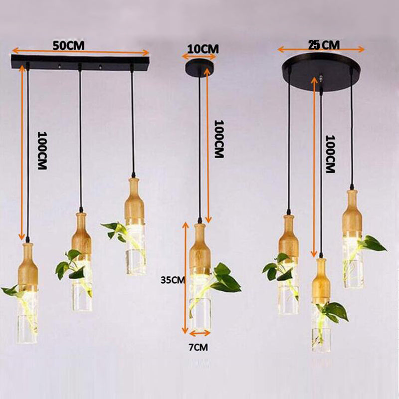 BowLift | Wooden Modern LED Plant Pendant Lights