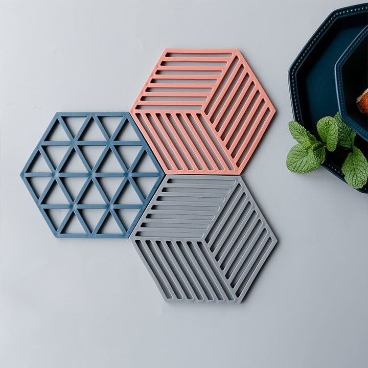 Unisex Silicone Coaster with Geometric Design Bowlift