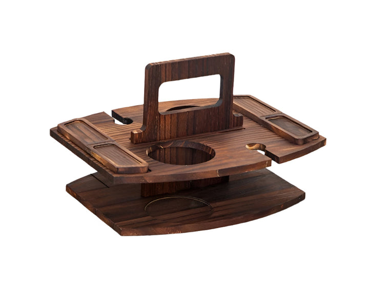 BowLift | Portable Wooden Picnic Table with Spacious Serving Area 36x31x26cm