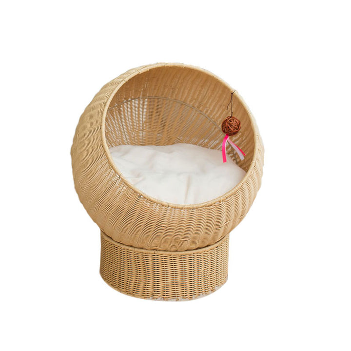 Modern cat bed made of natural handwoven Bowlift