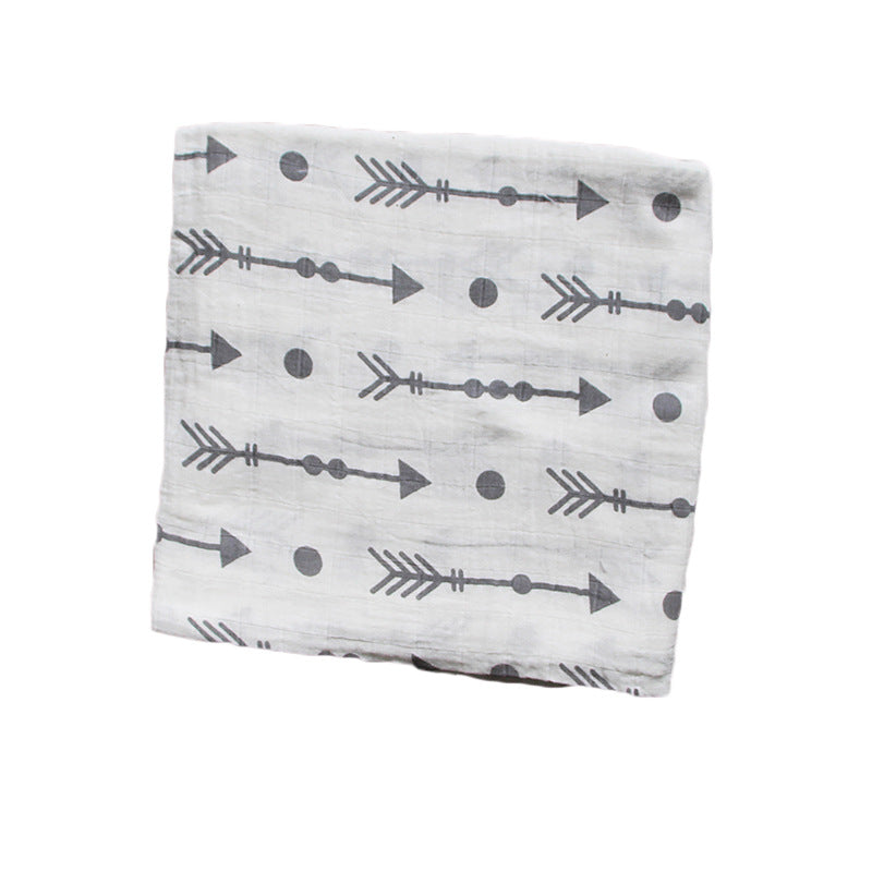 Cute Patterned Muslin Swaddle Blanket Bowlift