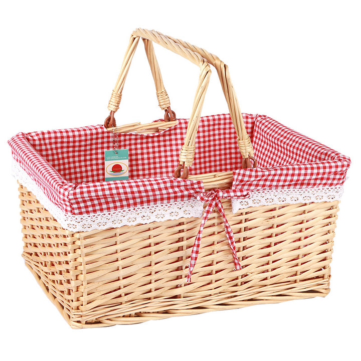 Ladies storage basket with elegant fabric lining Bowlift