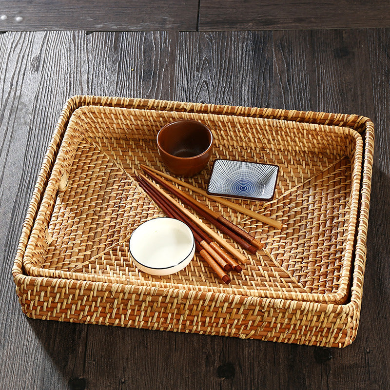 Natural Woven Serving Tray Bowlift