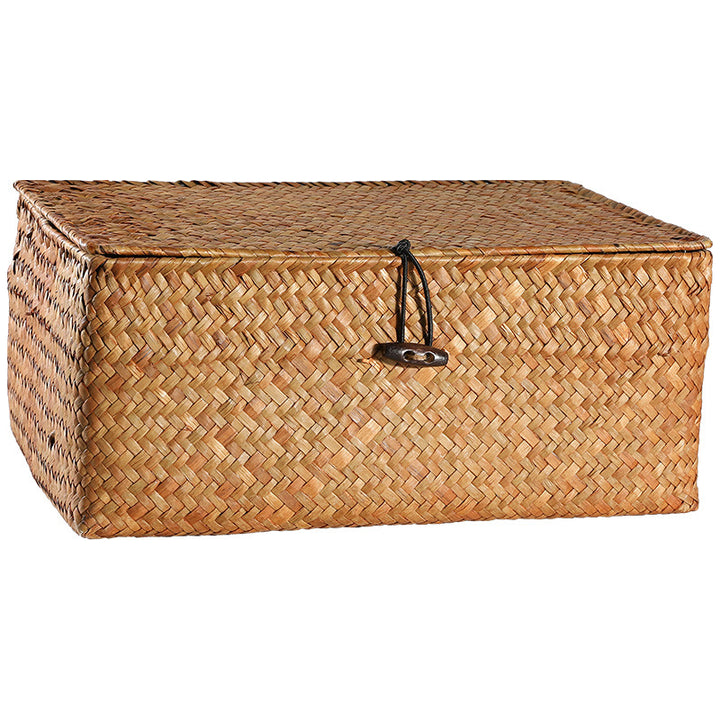 Handwoven Storage Box with Lid Bowlift