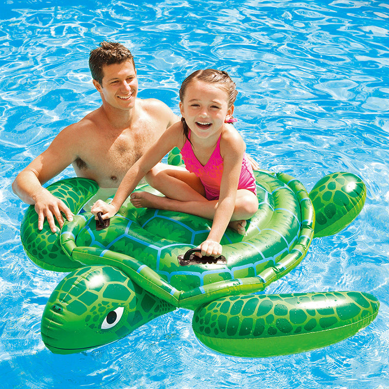 Unisex Inflatable Turtle with Grip Handles Bowlift
