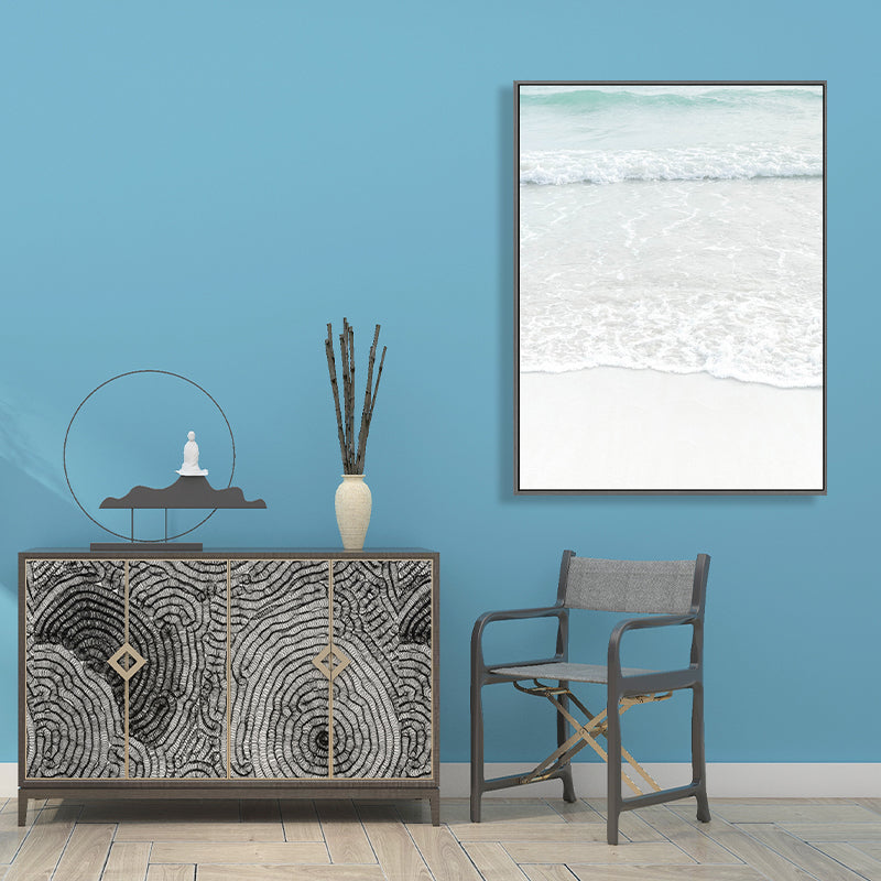 BowLift | Beige Sea-water Wall Decoration Tropical Style Texture Canvas Print for Dining Room