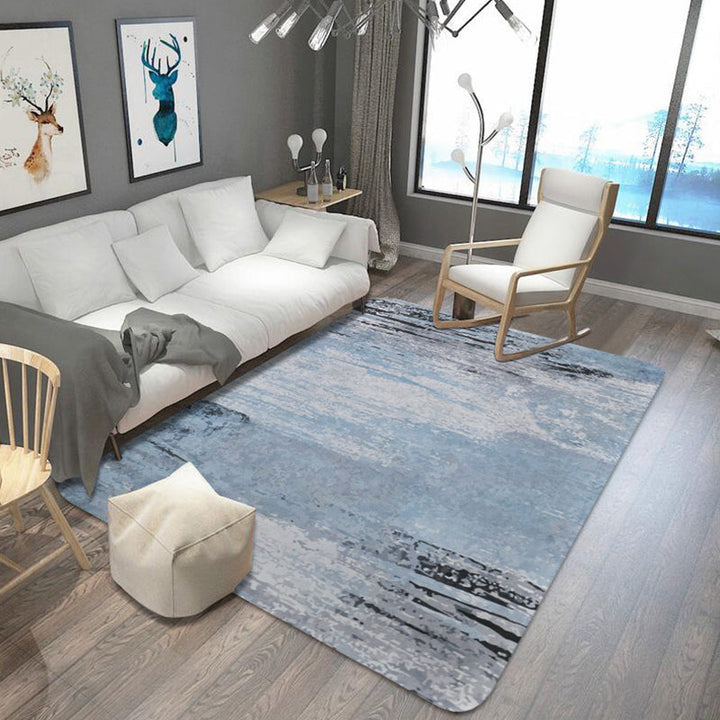 BowLift | Oriental abstract carpet multicolored polyester carpet washable pet-friendly non-slip carpet for living room