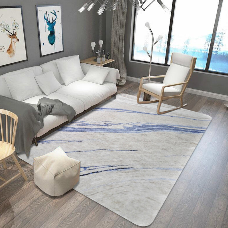 BowLift | Funky Abstract Rug Gray Shabby Chic Rug Polyester Pet Friendly Non-Slip Mat Washable Rug for the Living Room