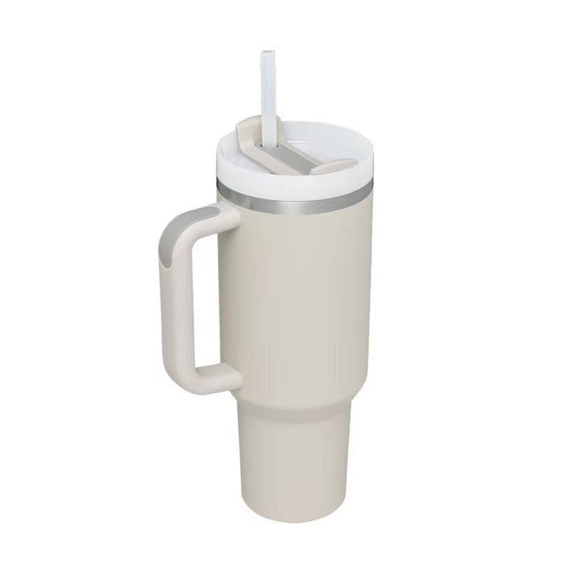 40oz Insulated Tumbler with Handle and Straw