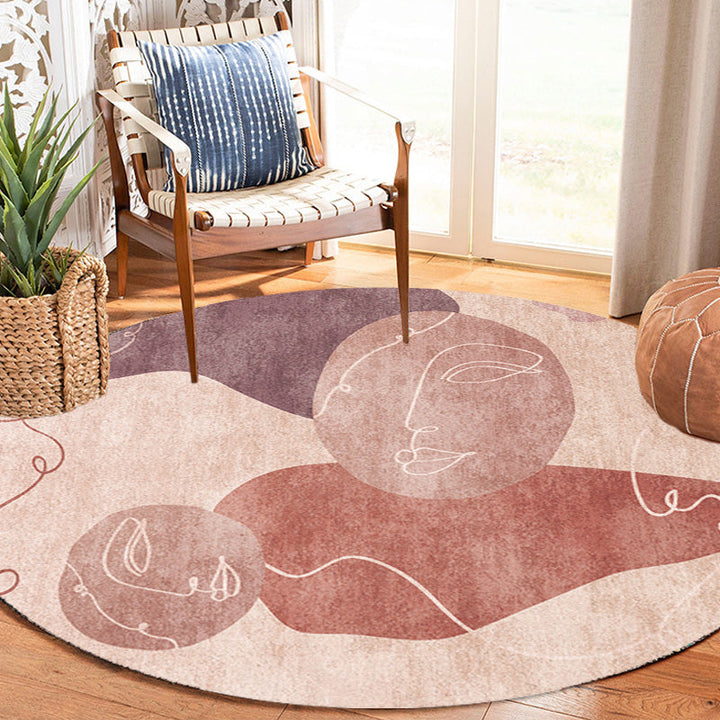 Colorblock striped rug Polyester Modernism rug Washable Non-slip Pet-friendly rug for the living room | Bowlift