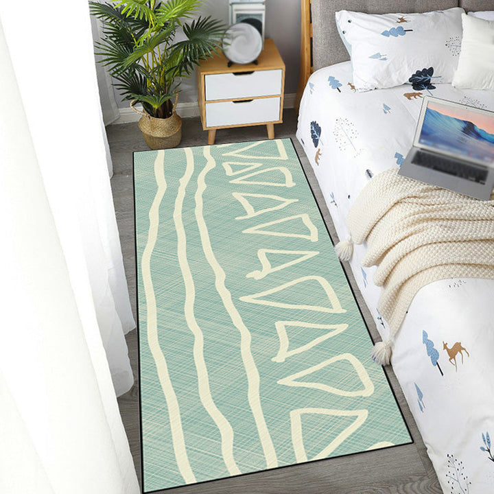 Unique heart pattern rug Black and Green Moroccan rug Polyester Pet-friendly Non-slip backing Washable rug for the living room | Bowlift