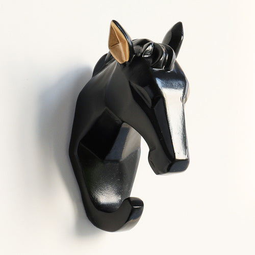 Cute Animal Head Nordic Paste Key Hook Punch-free Nail-free Clothes Hook Creative Wall Decoration Coat Hook