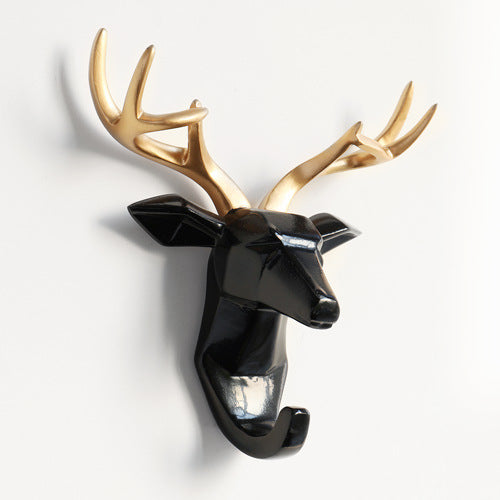 Cute Animal Head Nordic Paste Key Hook Punch-free Nail-free Clothes Hook Creative Wall Decoration Coat Hook