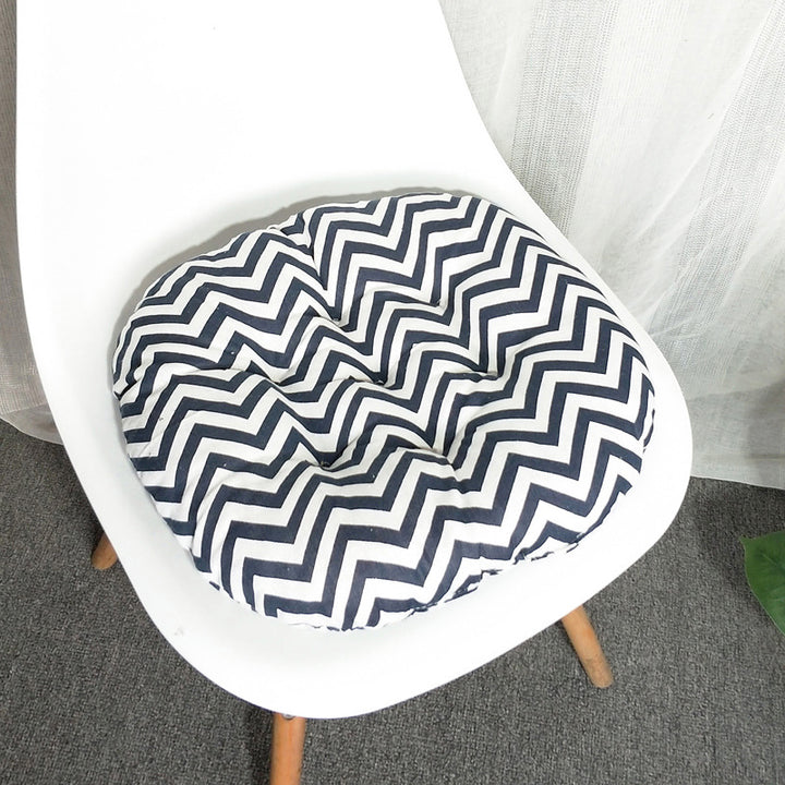 Round Cotton Linen Cushion Round Sofa Chair Cushion Futon Cushion Modern Simple
