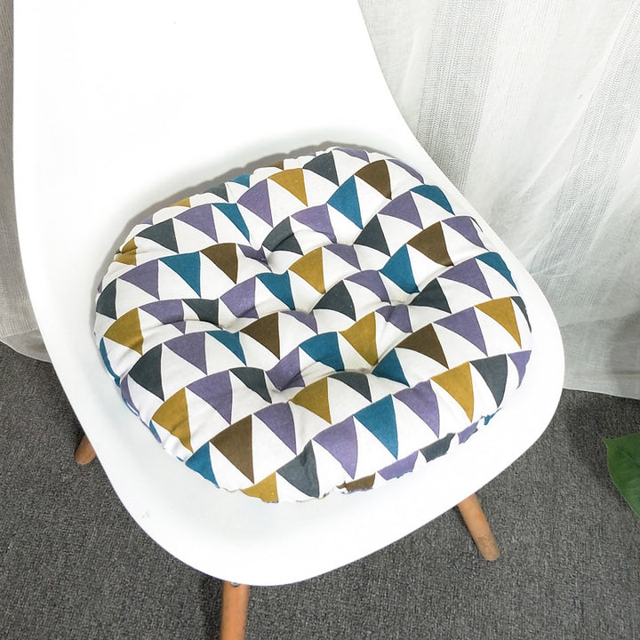 Round Cotton Linen Cushion Round Sofa Chair Cushion Futon Cushion Modern Simple