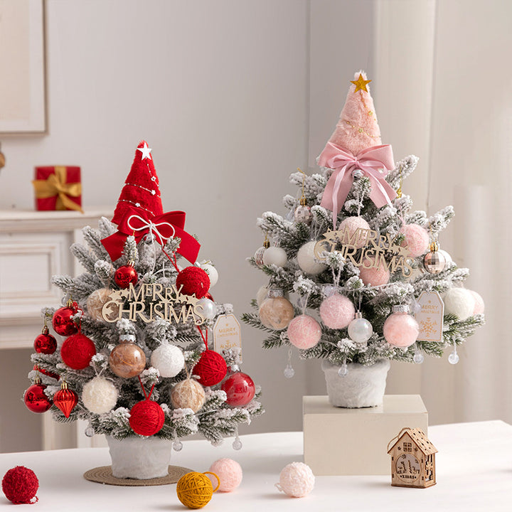 Mini Christmas tree with snow effect