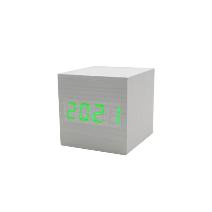 BowLtt|Square Digital Clock Thermometer(Material: Sleek Body; Function: Time Display   Temperature Monitoring; Application: Bedside Placement, Home Decoration)