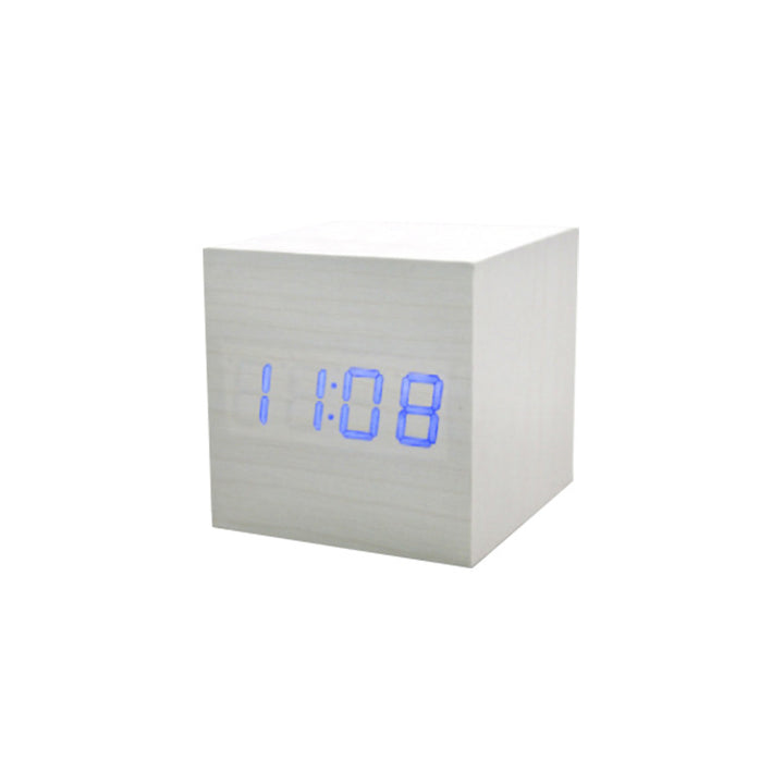 BowLtt|Square Digital Clock Thermometer(Material: Sleek Body; Function: Time Display   Temperature Monitoring; Application: Bedside Placement, Home Decoration)