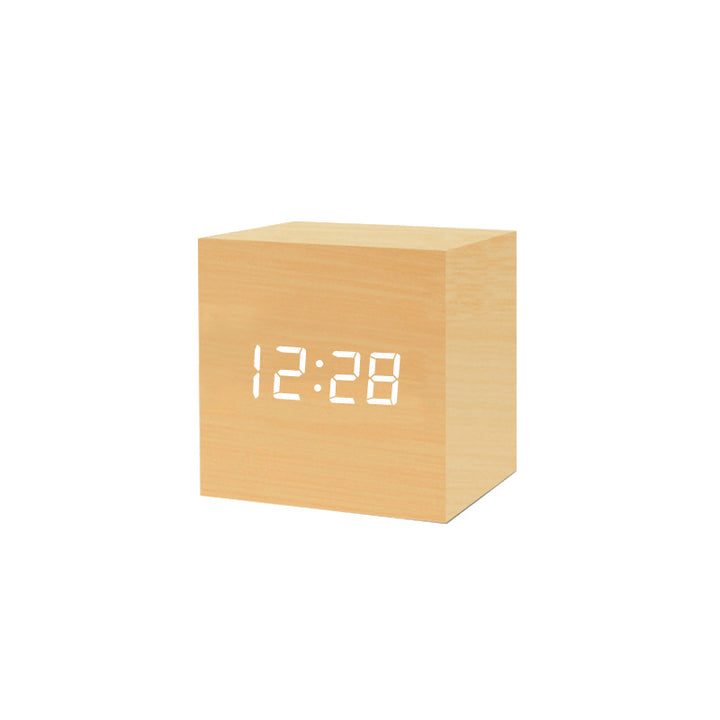 BowLtt|Square Digital Clock Thermometer(Material: Sleek Body; Function: Time Display   Temperature Monitoring; Application: Bedside Placement, Home Decoration)