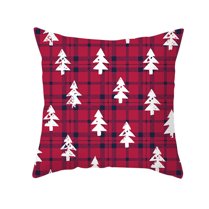 Festive Christmas Tree Typography Throw Pillow Cover