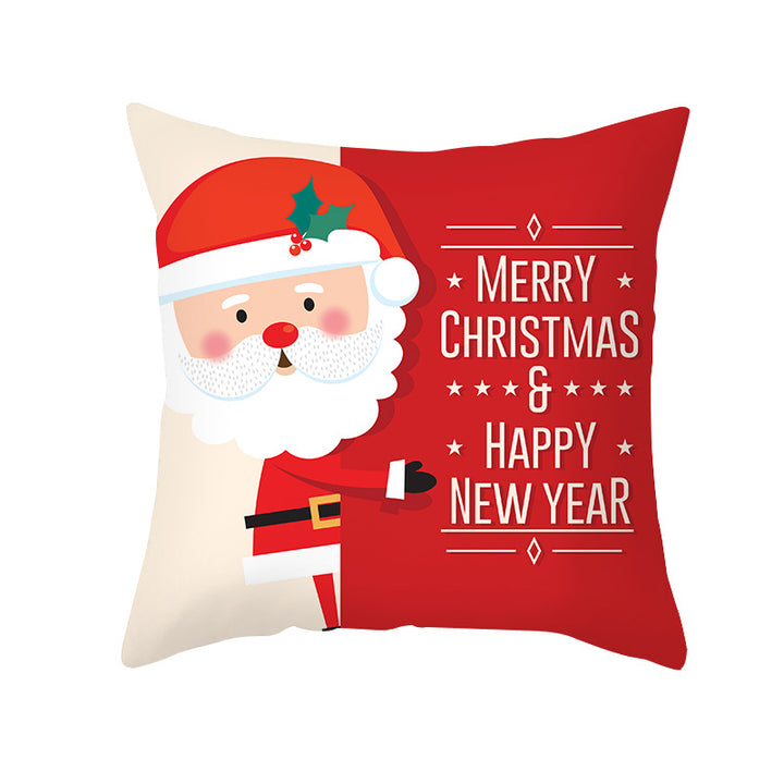 Festive Christmas Tree Typography Throw Pillow Cover