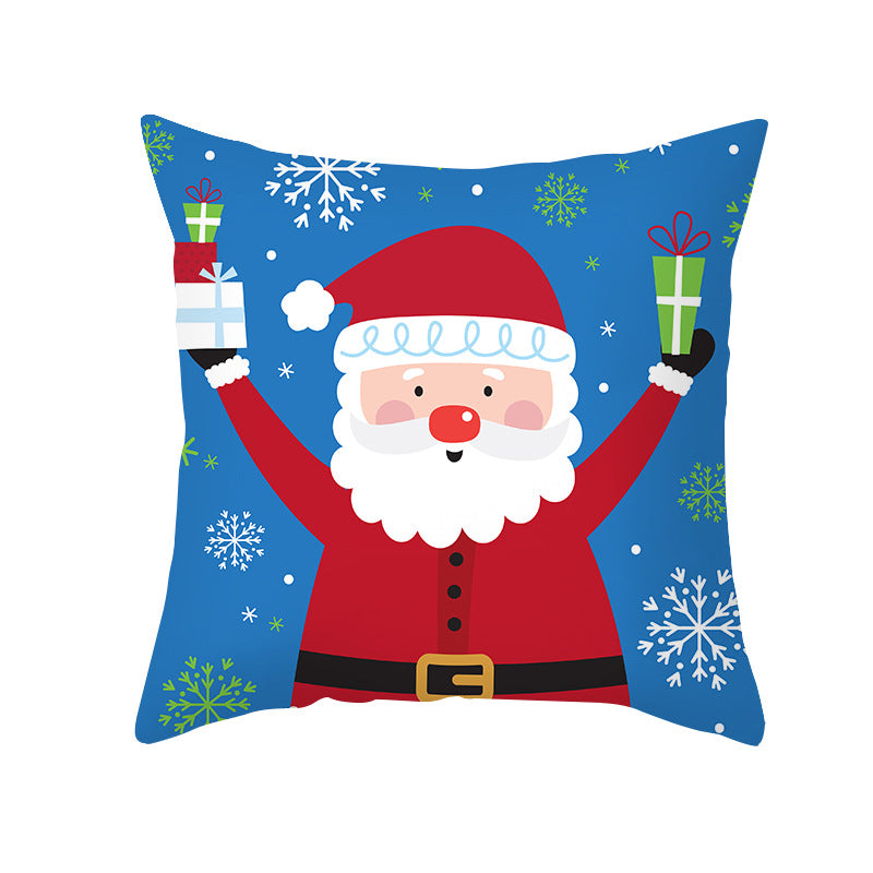 Festive Christmas Tree Typography Throw Pillow Cover