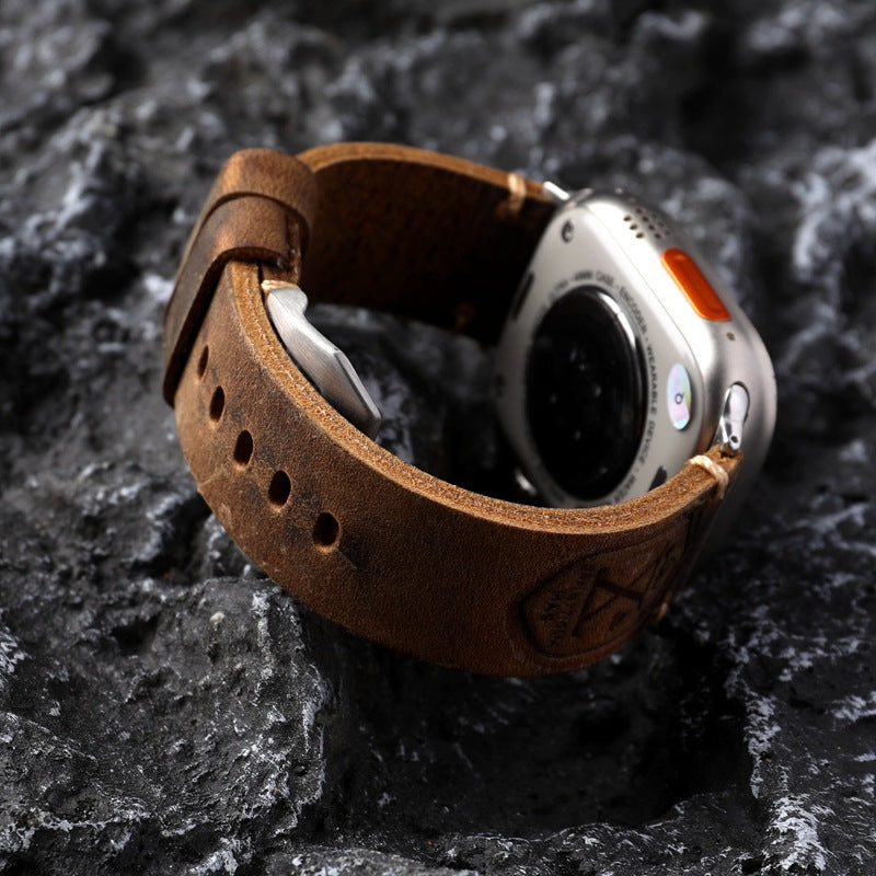 BowLift | Apple Leather Strap+Vintage Top Layer Cowhide/Thickened/Men's