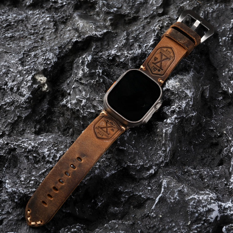 BowLift | Apple Leather Strap+Vintage Top Layer Cowhide/Thickened/Men's