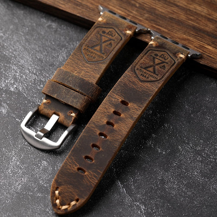 BowLift | Apple Leather Strap+Vintage Top Layer Cowhide/Thickened/Men's