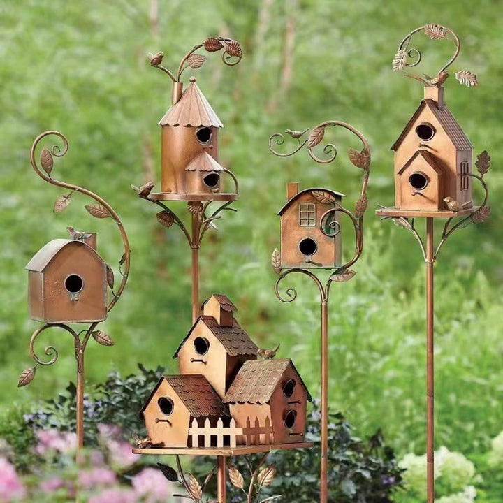 BowLift | European Metal Bird House+Garden Yard/Craft Decoration