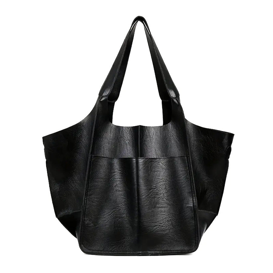 BowLift 丨 Women's Fashionable Simple Soft Leather Large Capacity Shoulder Tote Bag