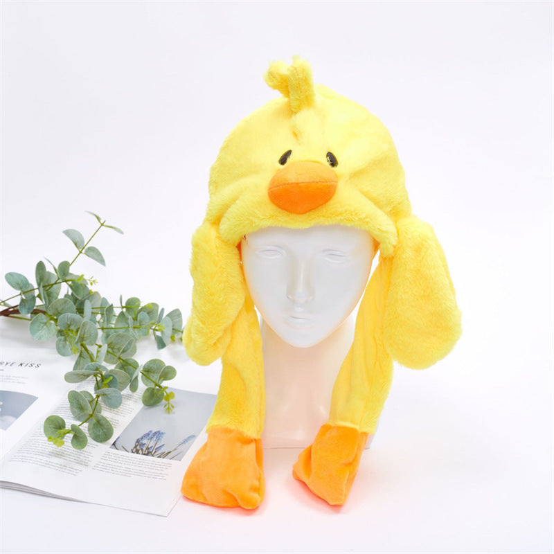 BowLift 丨 Women's Cute Fluffy Plush Hat Movable Ears