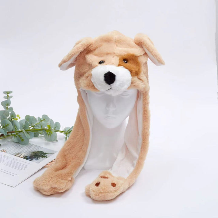 BowLift 丨 Women's Cute Fluffy Plush Hat Movable Ears