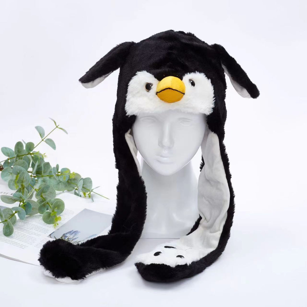 BowLift 丨 Women's Cute Fluffy Plush Hat Movable Ears