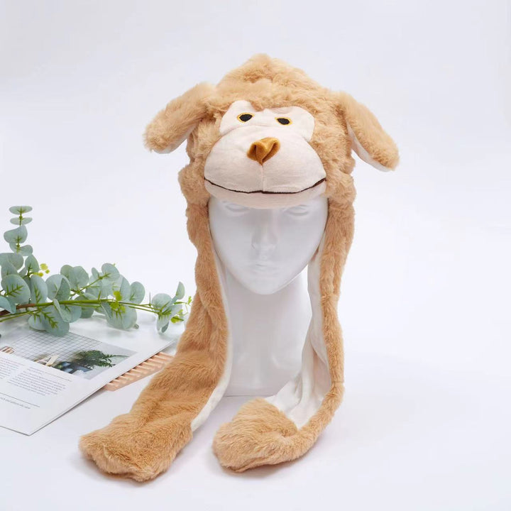 BowLift 丨 Women's Cute Fluffy Plush Hat Movable Ears