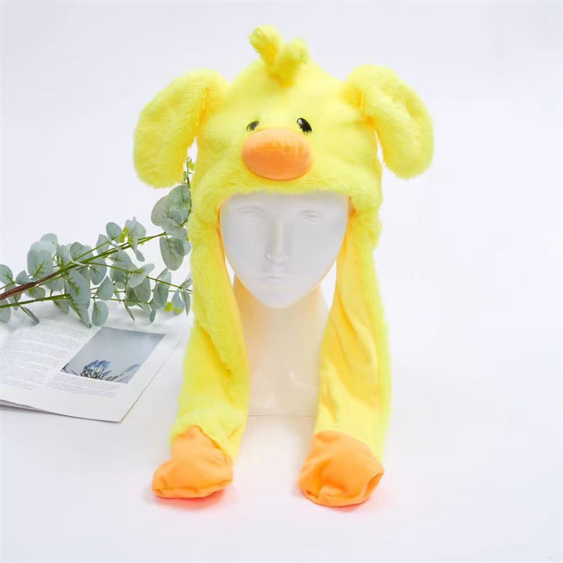 BowLift 丨 Women's Cute Fluffy Plush Hat Movable Ears